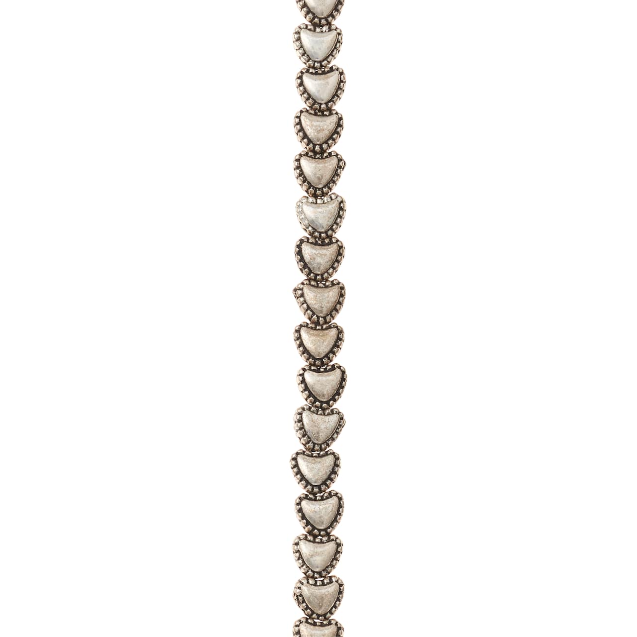 12 Pack: Antique Silver Metal Heart Beads, 6mm by Bead Landing™
